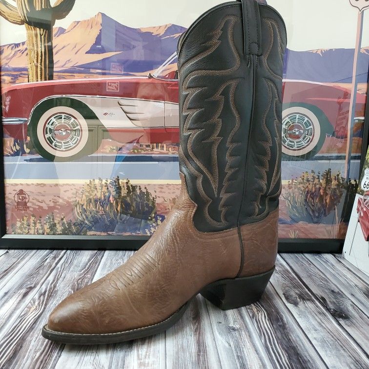 Tommy Lama Style 6173 Men's 9 D Western Cowboy Dress Boots Shrunken Shoulder Jordan
