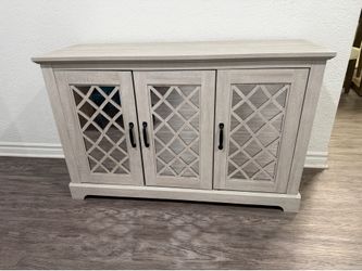 Light oak farm house buffet cabinet