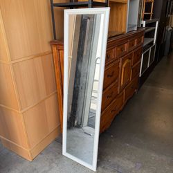White Framed Full Length Mirror Good Condition