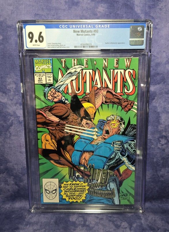 New Mutants #93, 1990 • CGC 9.6 • Wolverine Cover & App