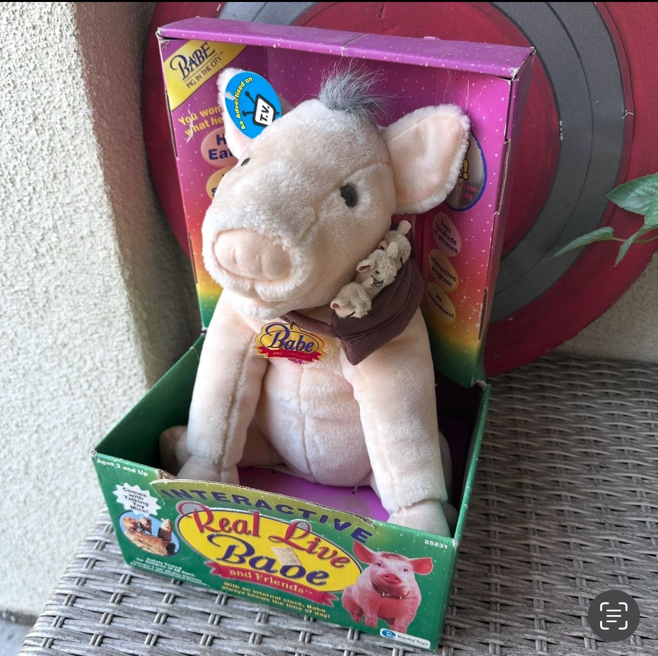 Vintage Interactive Real Live Babe and Friends Plush Pig • Equity Toys 1998 • As Seen on TV