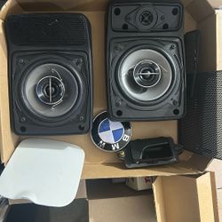 BMW. E30 OEM Pioneer Rear Speakers  Pair , BMW Hood Emblem . BMW E30 Gas Lid 