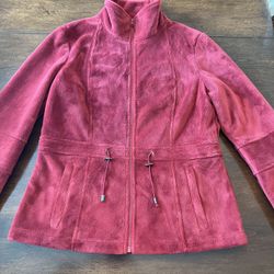 Women’s Red Fuzzy Winter Jacket 