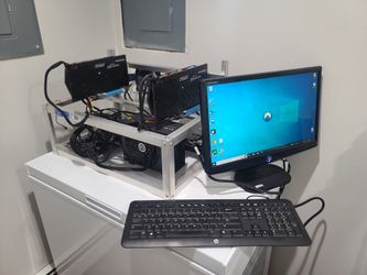 Cryptocurency Mining Rig, Crypto Miner, With 2 MSI Geforce GTX 1060.