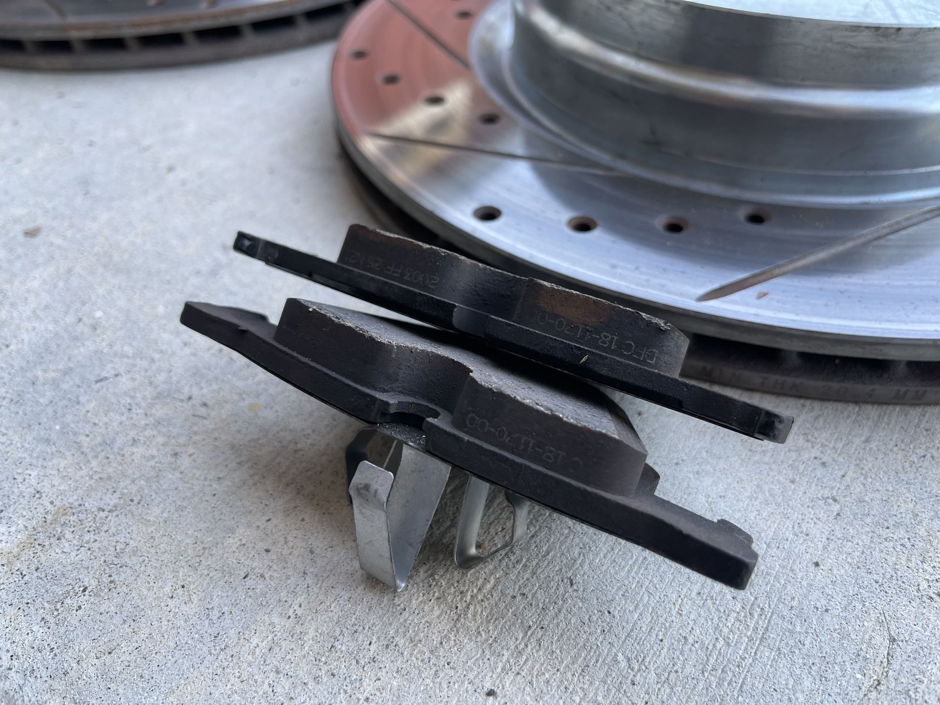 BMW e92 e90 drilled and slotted rotors with Hawk Hps 500 pads for Sale