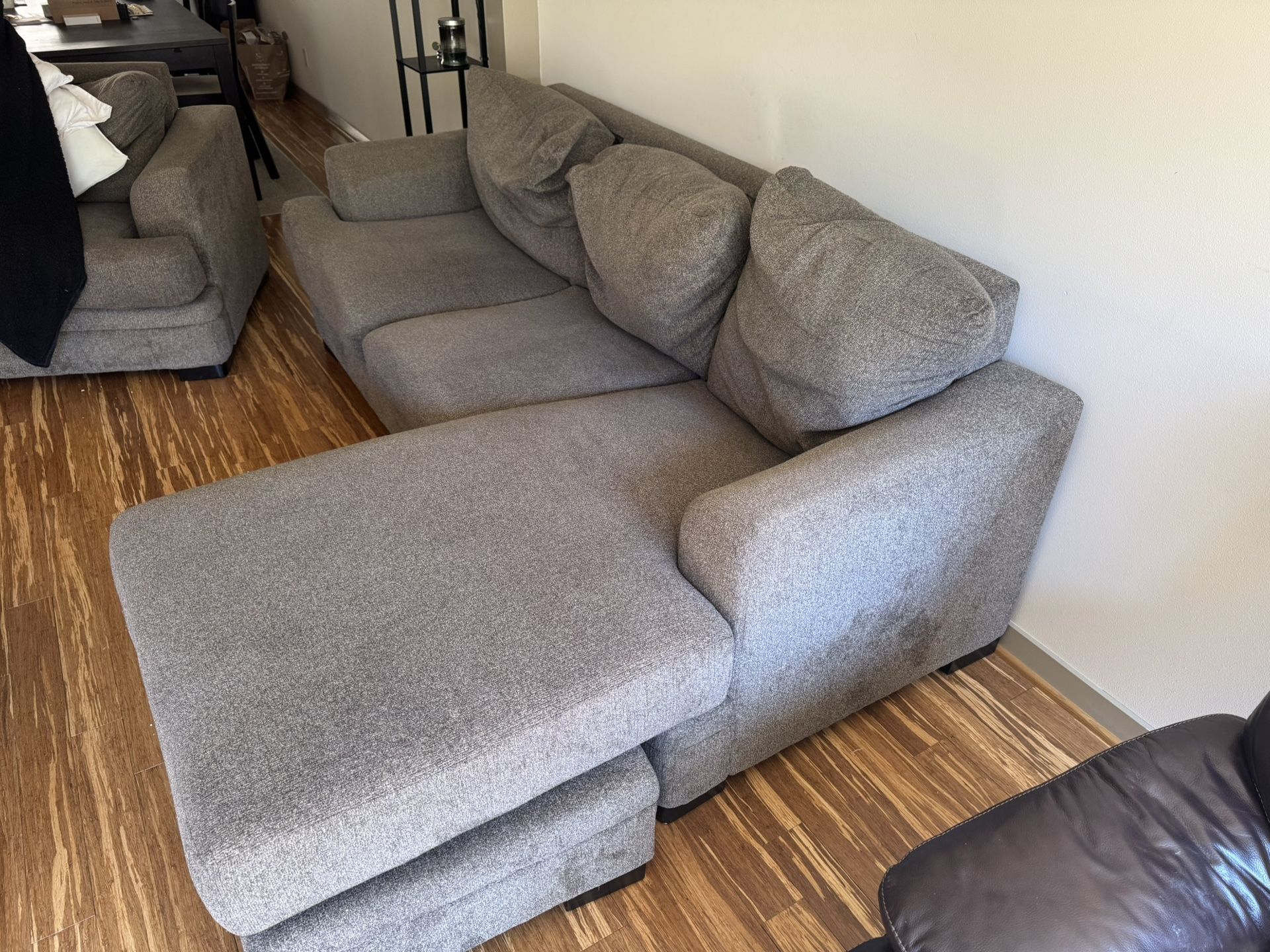 Sectional Couch And Extra Chair