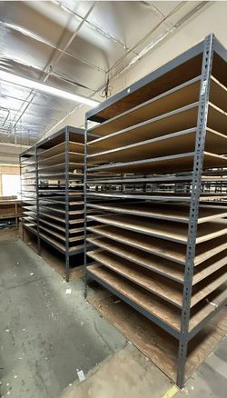 Industrial Racks 48 in W x 48 in D Used 13 Tier Storage Shelving Delivery Available