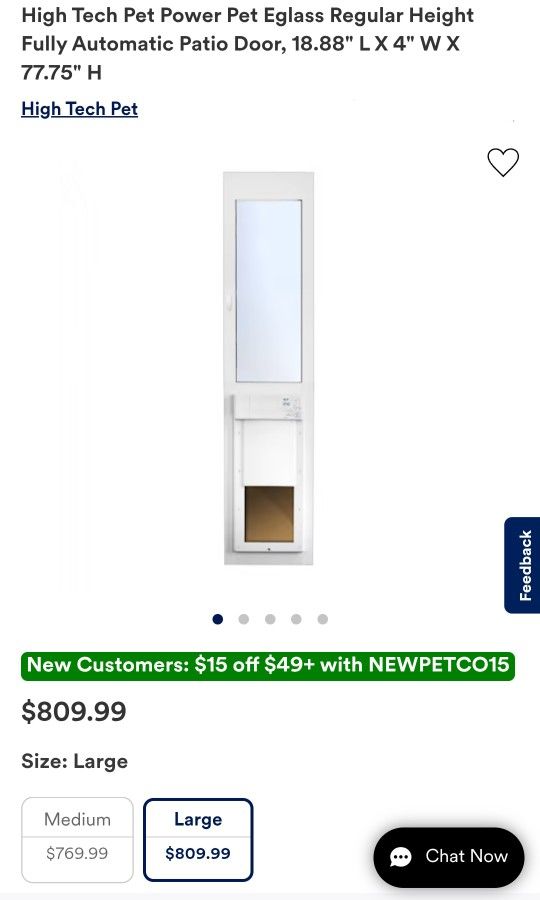 High Tech Pet Power Pet Cat Dog Fully Automatic Door Large