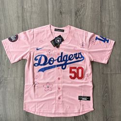 Los Angeles Dodgers Mookie Betts Tokyo Series Pink Adult Jersey 