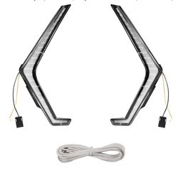 LED Grille Accent Fang Lights for 2025 Polaris RZR PRO XP/R/S Accessories, Waterproof Turn Signal Lights Grill Signature Lamps (One Pair, Replace #241