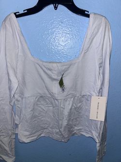 Frankee & Skylarr White Long Sleeve Crop Top