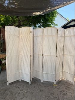 Room Divider, 8 Panel Folding Privacy Screen, 5.6' Tall Freestanding Wall Partition for Home