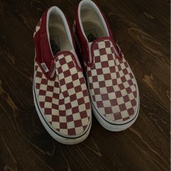Red Checked Vans 