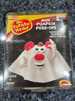 Toy Mr Potato Head Mini Pumpkin Push Ins Kit Ghost Costume Halloween Jack O Lantern.  Brand new never removed from packaging.