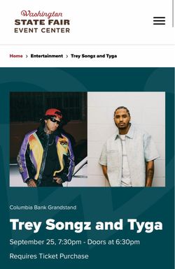 Trey Songz and Tyga Concert Tickets