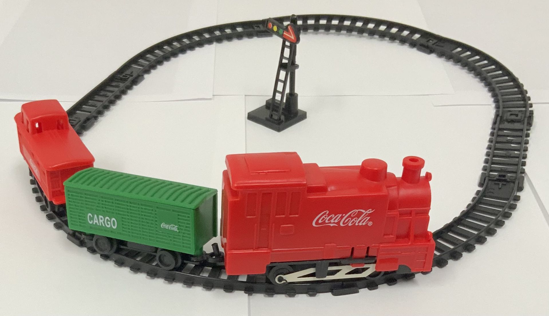 Coca-Cola Battery Operated Train Set From Popcorn Tin Tested and Working