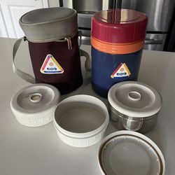 Bento Lunch 3 Round Stackable Insulated Storage Box Containers