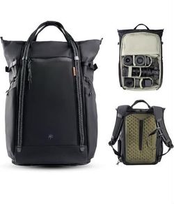 PGYTECH OneGo Roamer Tote Camera Backpack, 18L Dual Carry Tote Bag Black Water-Resistant Daypack for DSLR/Mirrorless Cameras, DJI Mavic Drone, 15" Mac