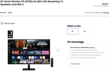 New Samsung M70d; 32” Smart Monitor