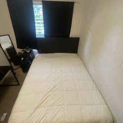 Queen mattress with full bed frame