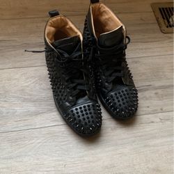 Christian Lubatton Leather High Fashion Sneakers 
