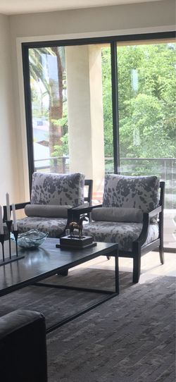 Cow print fabric wood chair