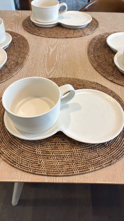 Crate and barrel Soup bowl and plate