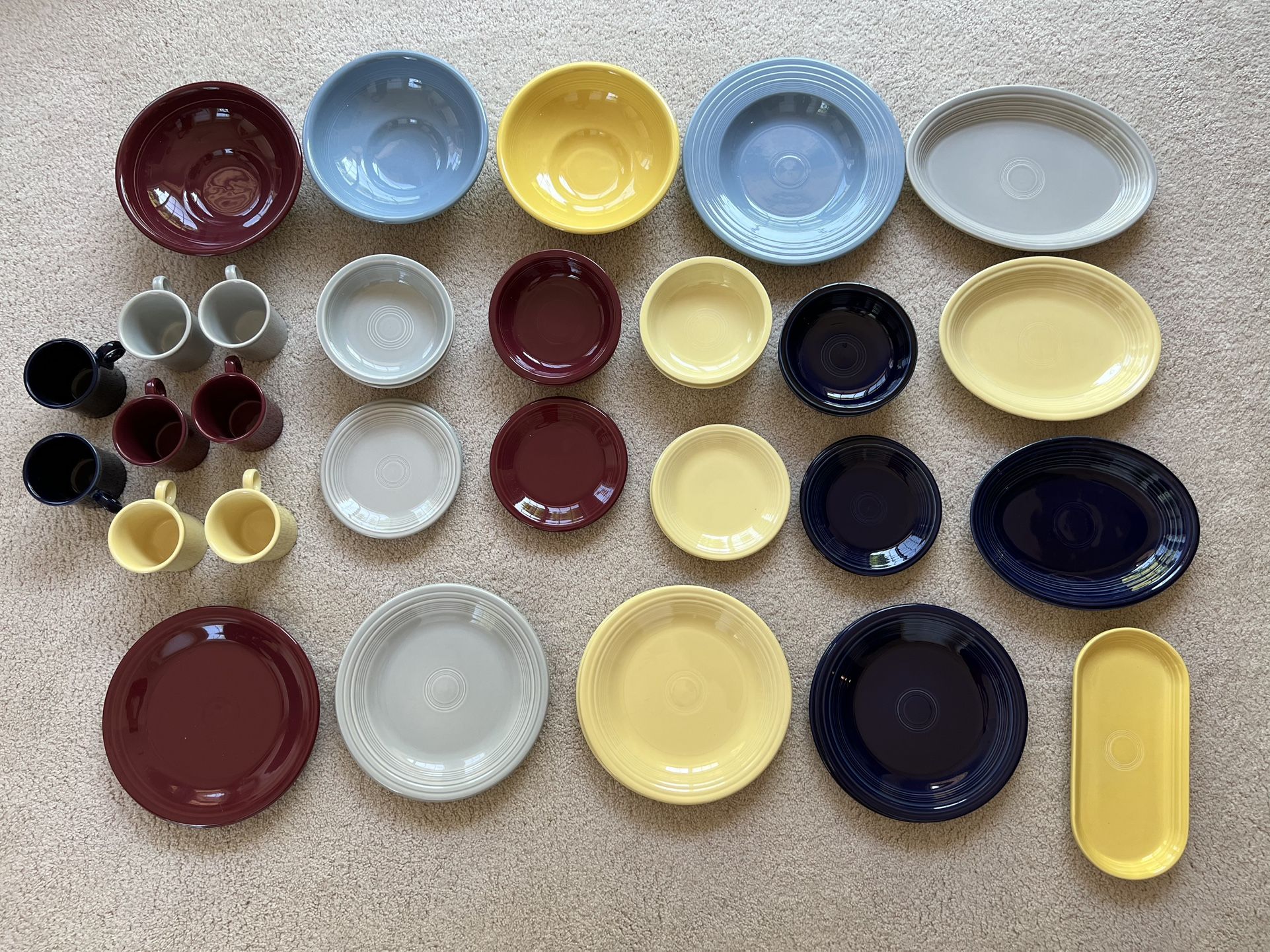 Fiestaware Service for 8 plus Extras - 40 Total Pieces (See Description) - ECl