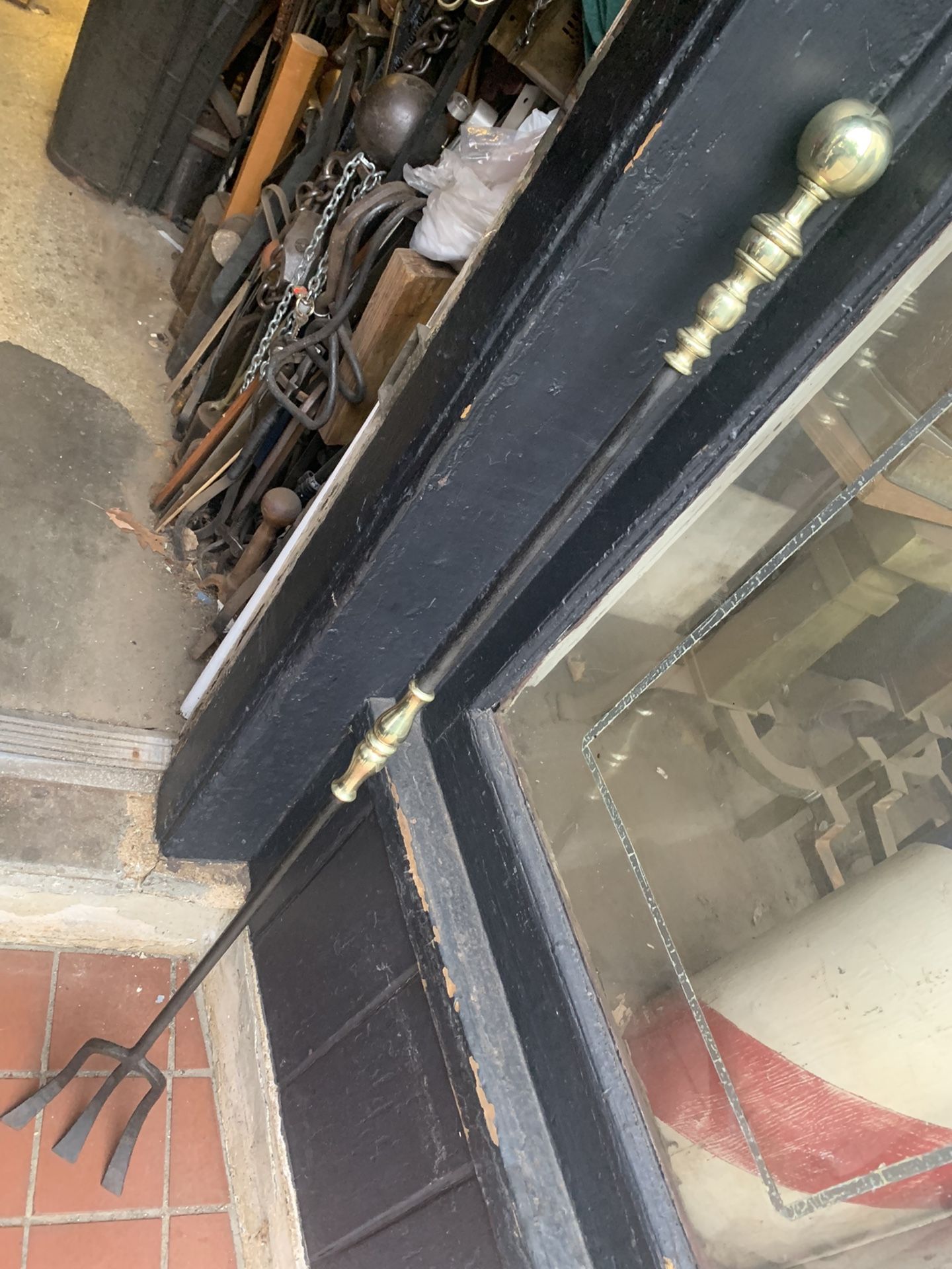 Exceptional Blacksmith Made Fireplace Trident