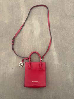 Michael Kors Mini Red Leather Crossbody Bag