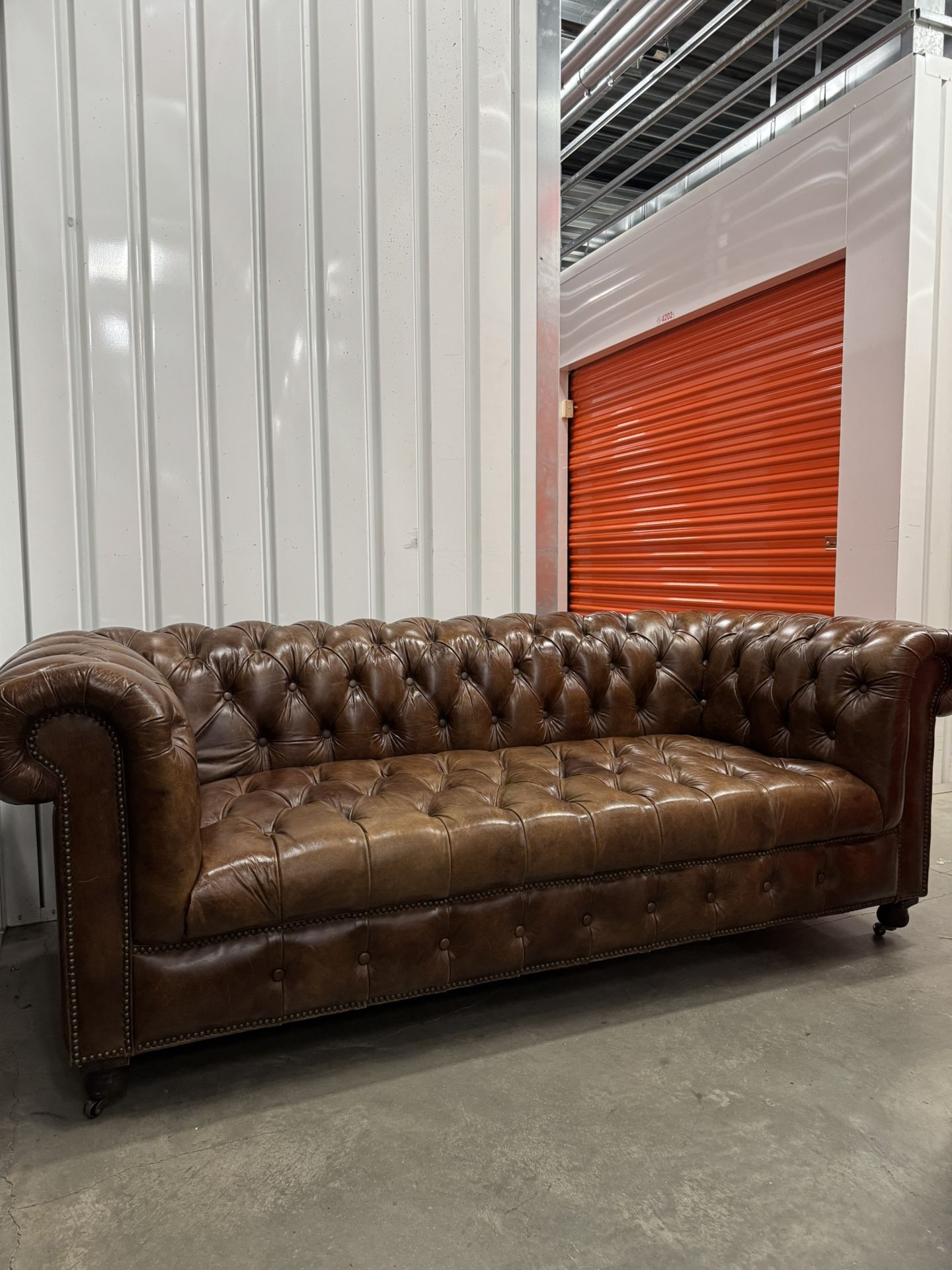 Restoration Hardware Leather Sofa