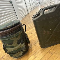 military container with hunting cooler