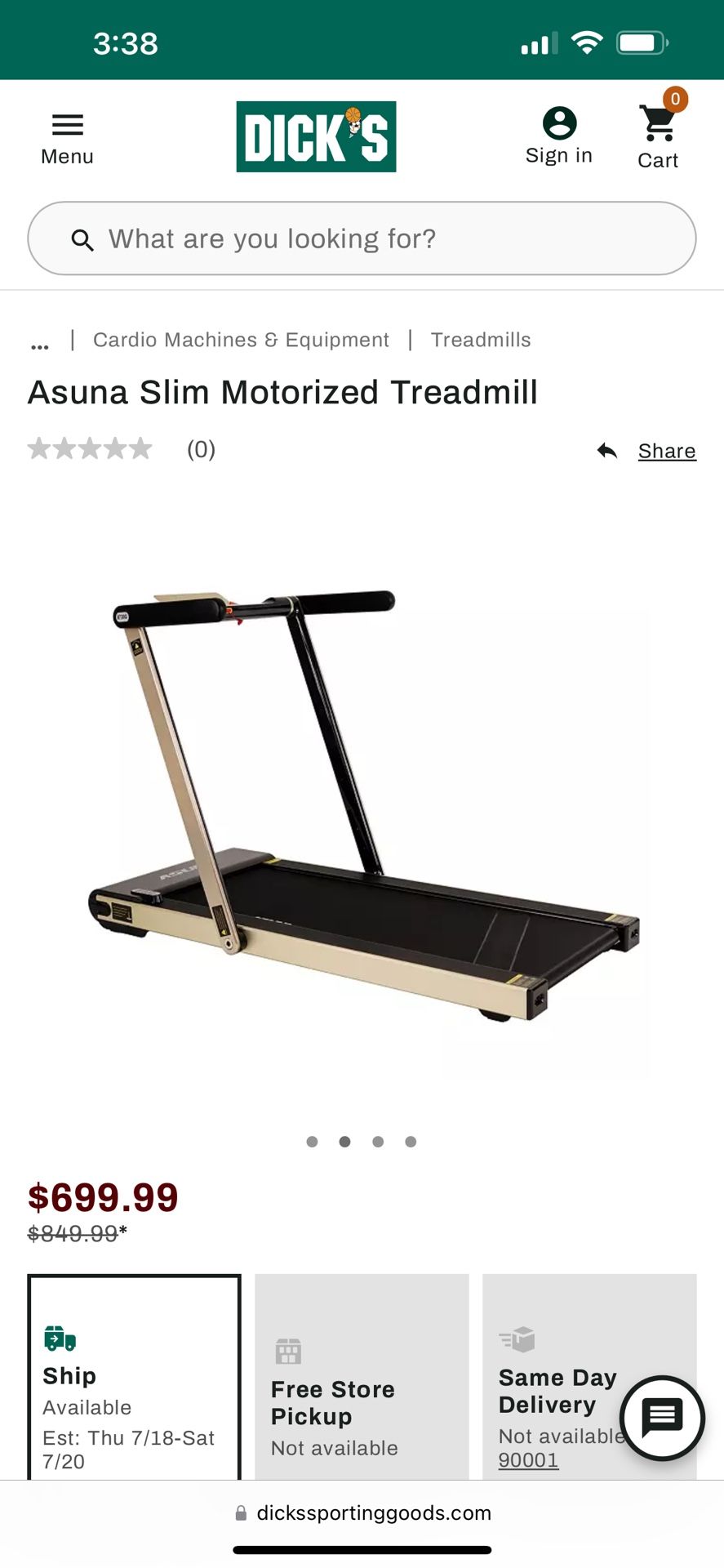 ASUNA SLIM MOTORIZED TREADMILL