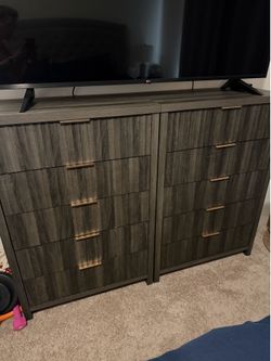 5 Drawer Dresser - Dark Grey