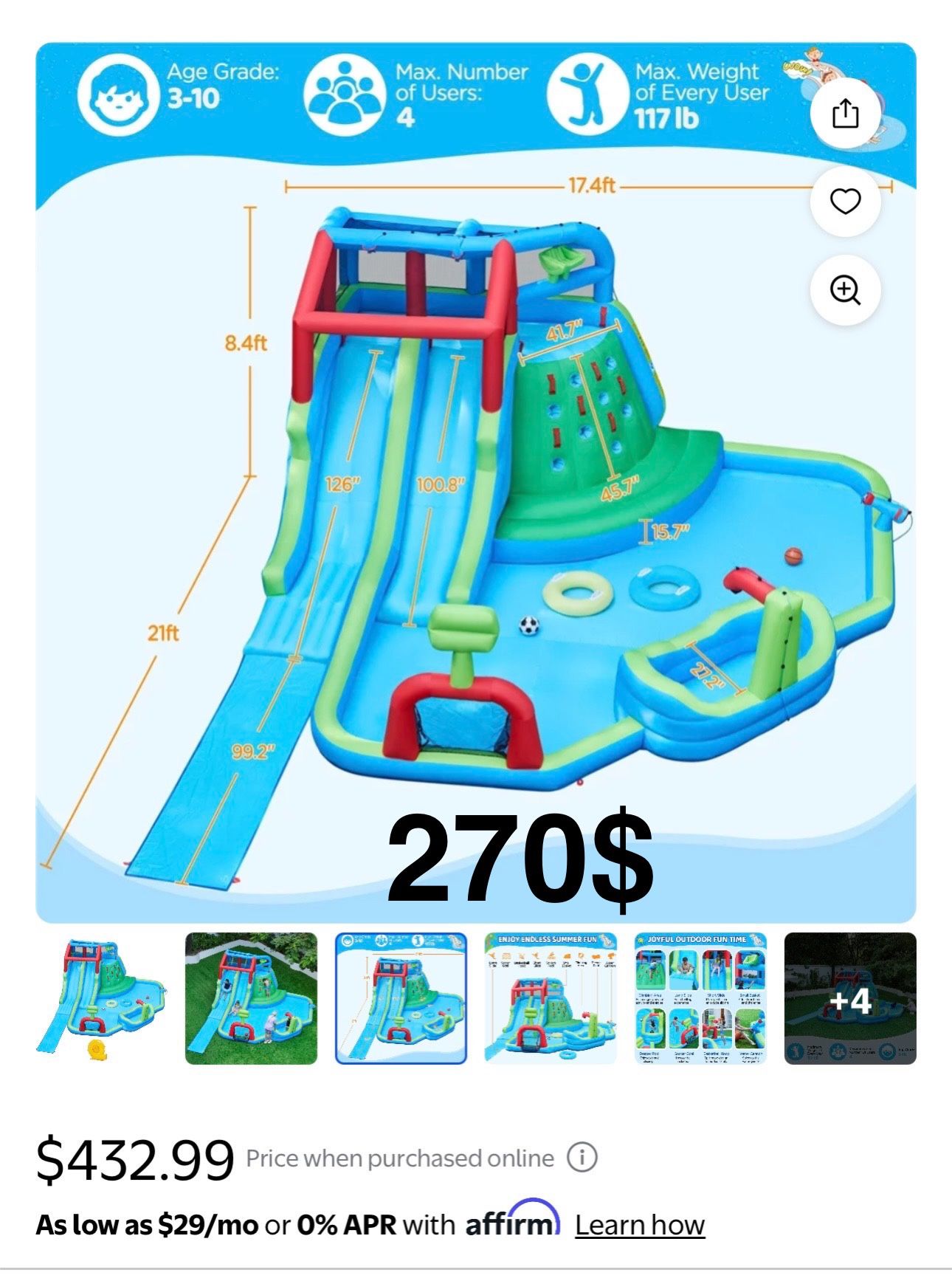 Brand New Water Slide
