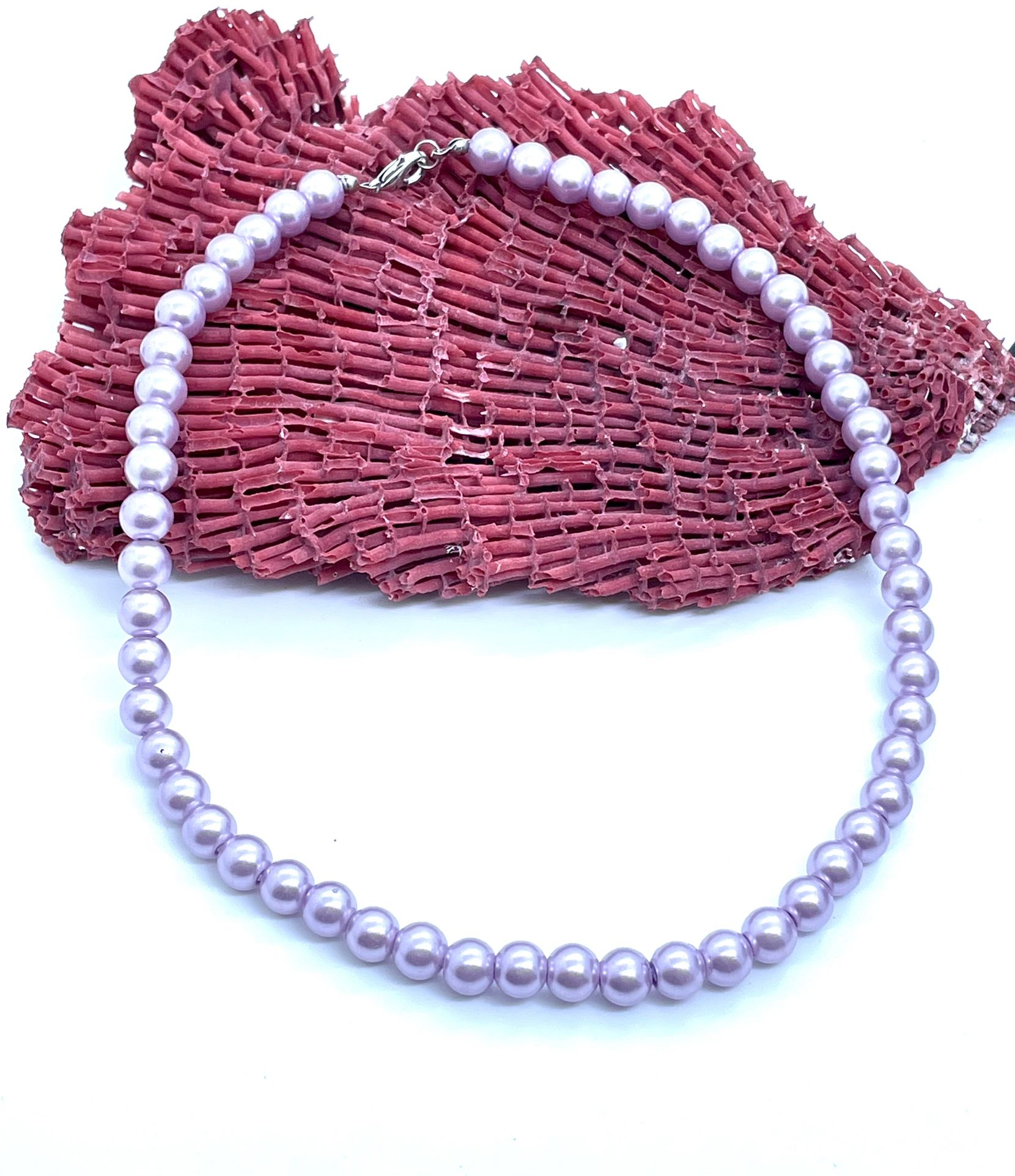 Costume Lavender Pearl Necklace