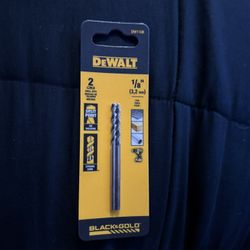 1/8 in. Black and Gold Split Point Twist Drill Bit (2-Pack)