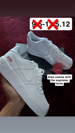 Nike Air Force 1 x Supreme Low White Sneakers