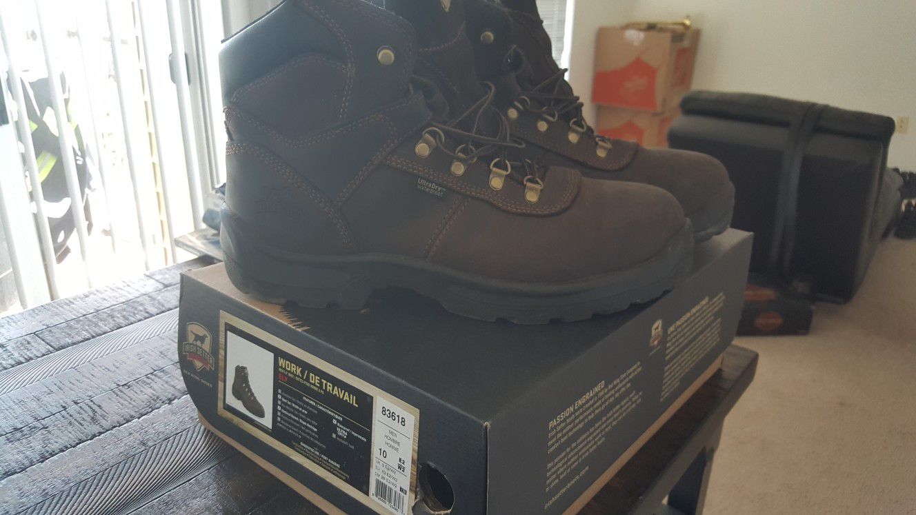 Red Wing Irish Setter Steel Toe Boots Size 10