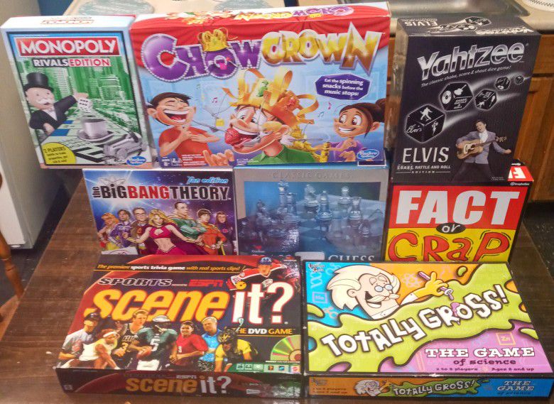 Lot Of 8 Fun Board Games