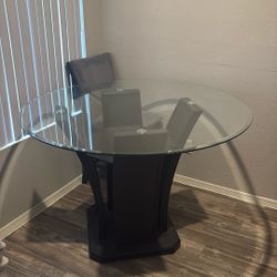 Tall Glass Dining Table