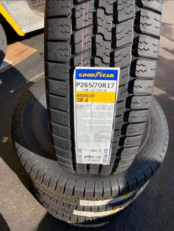 P265/70R17 Goodyear New Tires Installed and Balanced