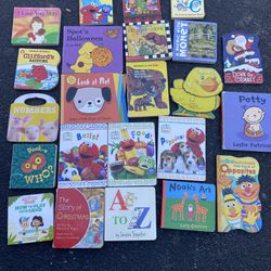 Twenty Three (23) Baby / Toddler Board Books Elmo Spot Baby Einstein Clifford and more