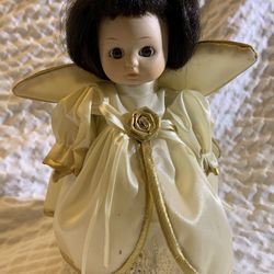 Vintage Porcelain Doll Ornament 7.5''