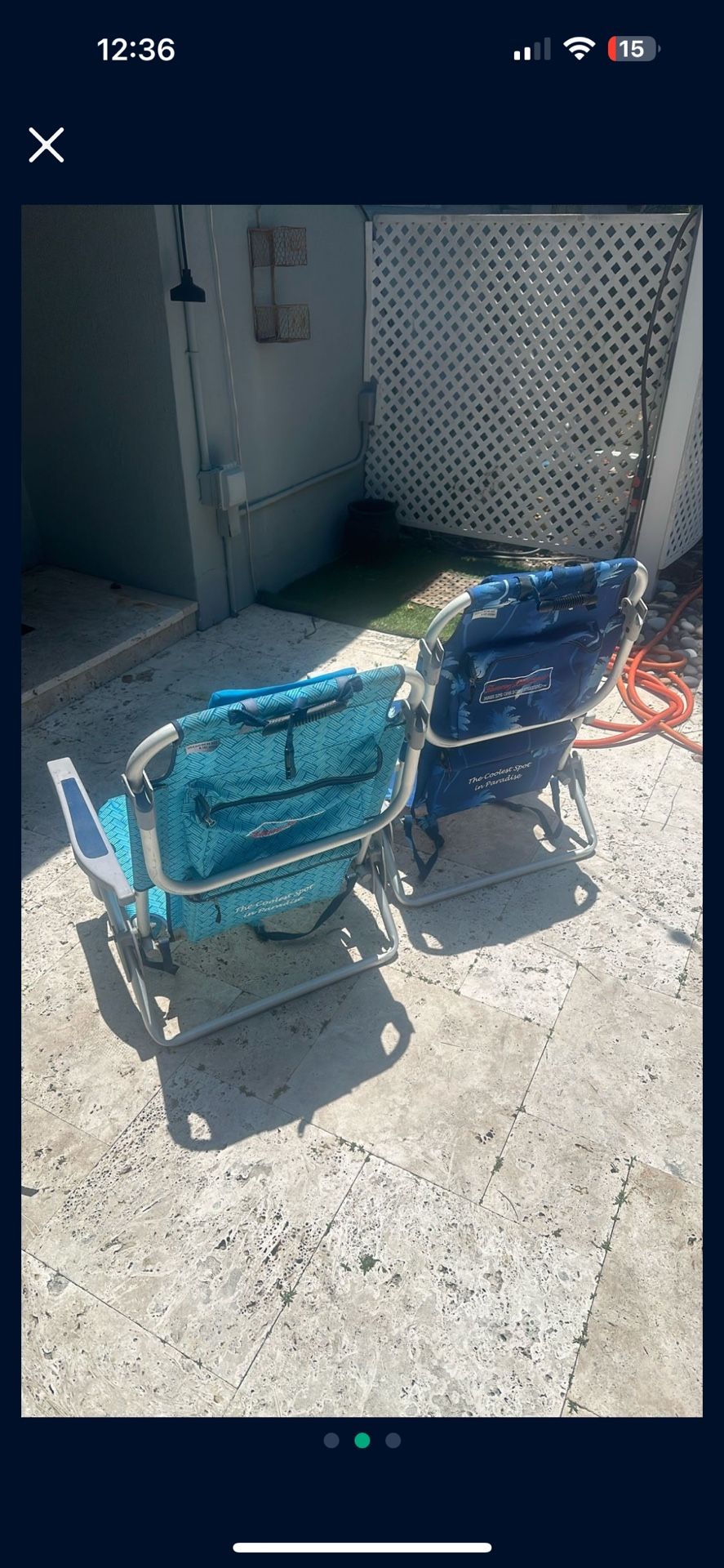 Tommy Bahama Cooler Beach Backpack Chairs
