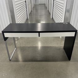 IKEA MICKE BLACK BROWN OAK FINISH DESK WITH 2 DRAWERS IN NEW CONDITION DELIVERY AVAILABLE