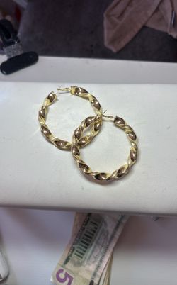 Gold Filled Twisted Hoops