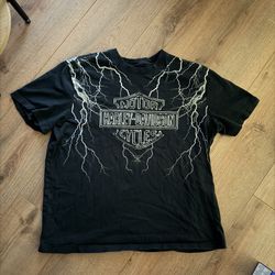Harley-Davidson all over print Ride the Lightning T-Shirt (From Japan) XL