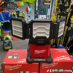Milwaukee M18 18-Volt Lithium-Ion Cordless 4500 Lumens ROVER Dual Power Triple-Panel Flood & Area Light (Tool-Only) $189.