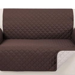 Loveseat Sofa Covers CoucverLoveseat Sofa Covers Couch Cover Furniture Protector(Loveseat,Chocolate/Beige)
